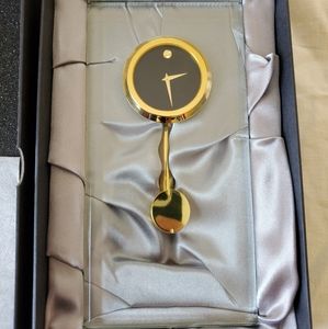 Movado table CLOCK Crystal Gold Classic watch Japa